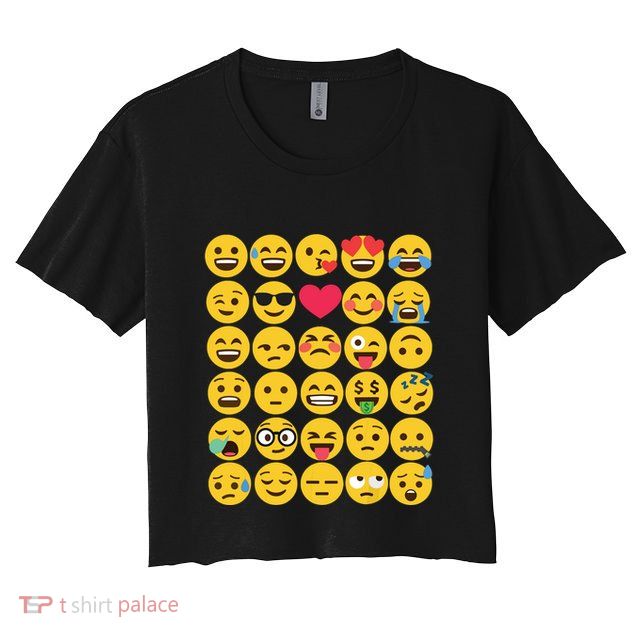 Emoticon Set Crop Top