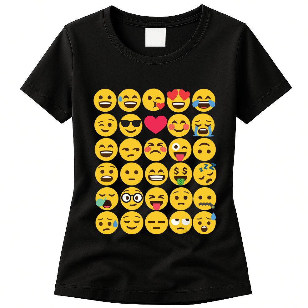 Emoticon Set Womens T-Shirt