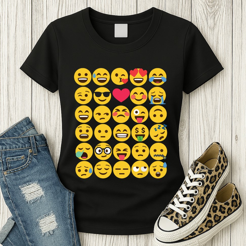 Emoticon Set Womens T-Shirt