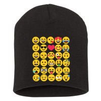 Emoticon Set Short Acrylic Beanie