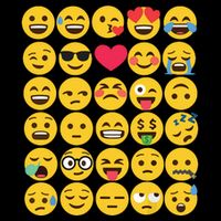 Emoticon Set Short Acrylic Beanie