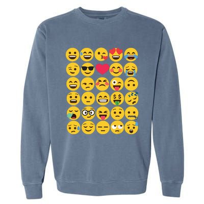 Emoticon Set Garment-Dyed Sweatshirt