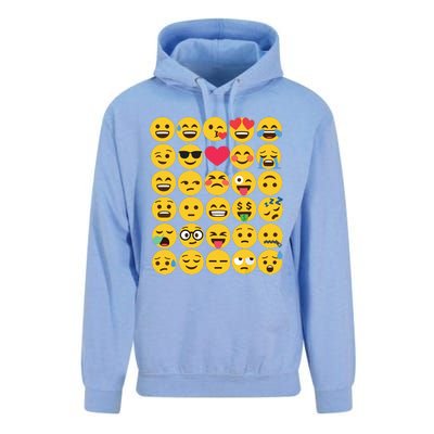 Emoticon Set Unisex Surf Hoodie