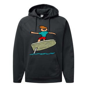 Efoil Surfing Performance Fleece Hoodie