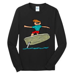 Efoil Surfing Tall Long Sleeve T-Shirt