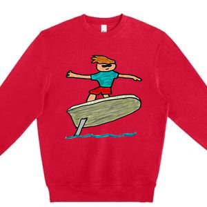 Efoil Surfing Premium Crewneck Sweatshirt