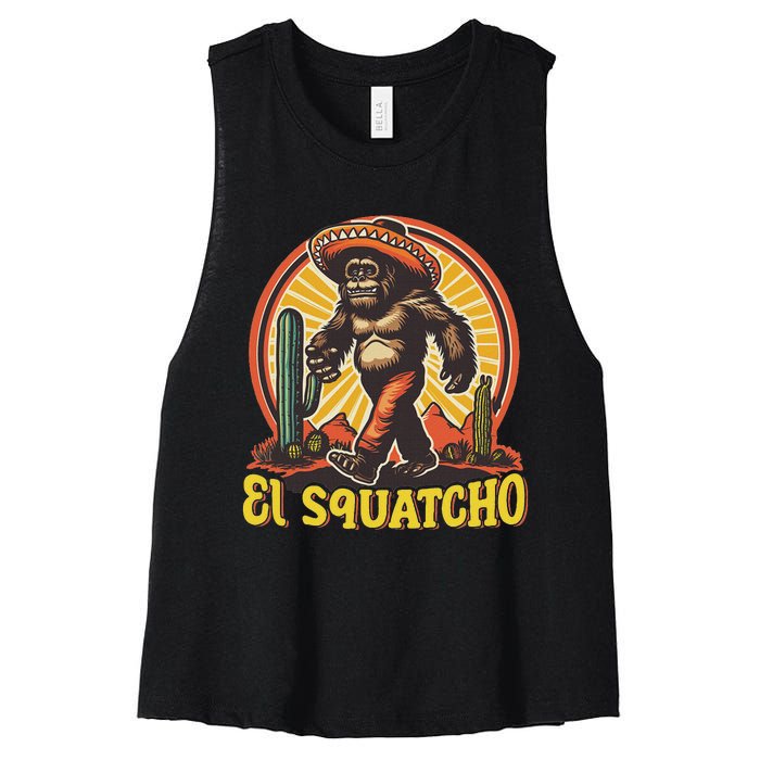 El Squatcho El Squatcho Women's Racerback Cropped Tank