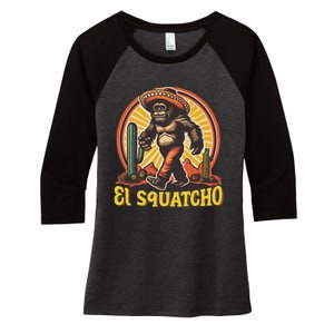 El Squatcho El Squatcho Women's Tri-Blend 3/4-Sleeve Raglan Shirt