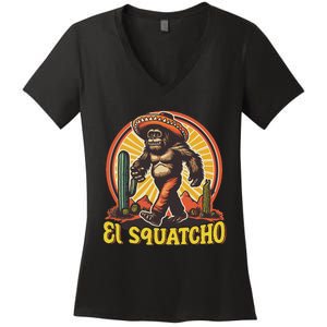 El Squatcho El Squatcho Women's V-Neck T-Shirt