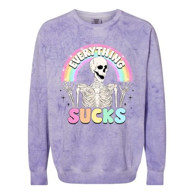 Everything Sucks Colorblast Crewneck Sweatshirt