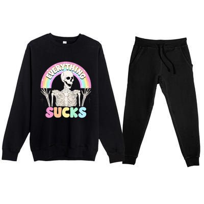 Everything Sucks Premium Crewneck Sweatsuit Set