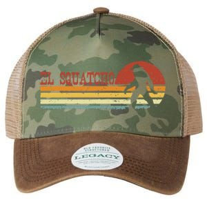 El Squatcho Funny Retro Stripes Bigfoot Cinco De Mayo Legacy Tie Dye Trucker Hat