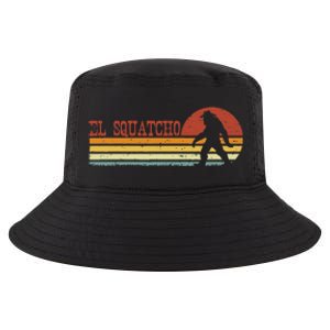 El Squatcho Funny Retro Stripes Bigfoot Cinco De Mayo Cool Comfort Performance Bucket Hat