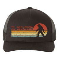 El Squatcho Funny Retro Stripes Bigfoot Cinco De Mayo Yupoong Adult 5-Panel Trucker Hat