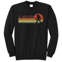 El Squatcho Funny Retro Stripes Bigfoot Cinco De Mayo Sweatshirt