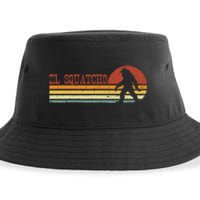 El Squatcho Funny Retro Stripes Bigfoot Cinco De Mayo Sustainable Bucket Hat