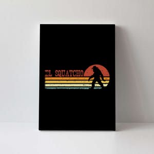 El Squatcho Funny Retro Stripes Bigfoot Cinco De Mayo Canvas