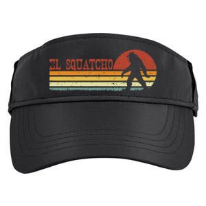 El Squatcho Funny Retro Stripes Bigfoot Cinco De Mayo Adult Drive Performance Visor