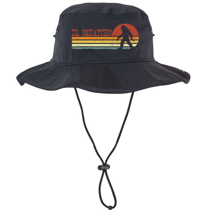 El Squatcho Funny Retro Stripes Bigfoot Cinco De Mayo Legacy Cool Fit Booney Bucket Hat