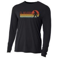 El Squatcho Funny Retro Stripes Bigfoot Cinco De Mayo Cooling Performance Long Sleeve Crew