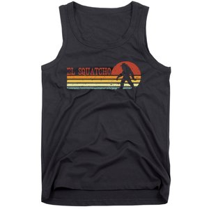 El Squatcho Funny Retro Stripes Bigfoot Cinco De Mayo Tank Top