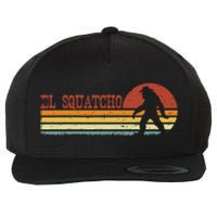 El Squatcho Funny Retro Stripes Bigfoot Cinco De Mayo Wool Snapback Cap