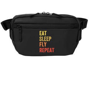 Eat Sleep Fly Repeat Gift Cute Gift Crossbody Pack