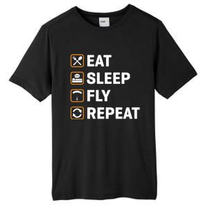 Eat Sleep Fly Repeat Paraglider Gift Tall Fusion ChromaSoft Performance T-Shirt