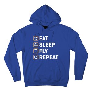 Eat Sleep Fly Repeat Paraglider Gift Hoodie