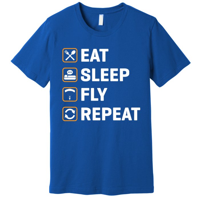 Eat Sleep Fly Repeat Paraglider Gift Premium T-Shirt