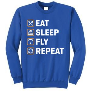 Eat Sleep Fly Repeat Paraglider Gift Tall Sweatshirt