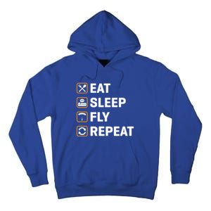 Eat Sleep Fly Repeat Paraglider Gift Tall Hoodie