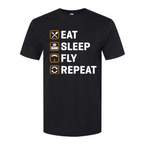 Eat Sleep Fly Repeat Paraglider Gift Softstyle CVC T-Shirt