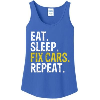 Eat Sleep Fix Cars Repeat Auto Mechanic Gift Ladies Essential Tank