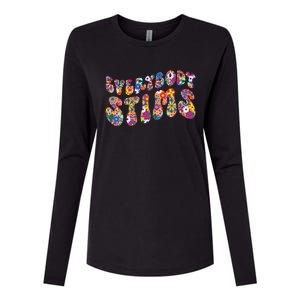 Everybody Stims Floral Neurodiversity Acceptance Sped Autism Gift Womens Cotton Relaxed Long Sleeve T-Shirt