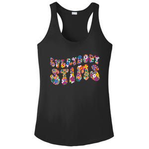 Everybody Stims Floral Neurodiversity Acceptance Sped Autism Gift Ladies PosiCharge Competitor Racerback Tank