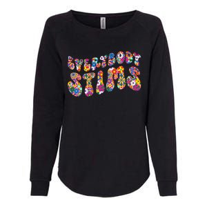 Everybody Stims Floral Neurodiversity Acceptance Sped Autism Gift Womens California Wash Sweatshirt