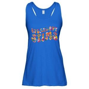 Everybody Stims Floral Neurodiversity Acceptance Sped Autism Gift Ladies Essential Flowy Tank