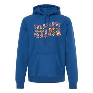 Everybody Stims Floral Neurodiversity Acceptance Sped Autism Gift Premium Hoodie