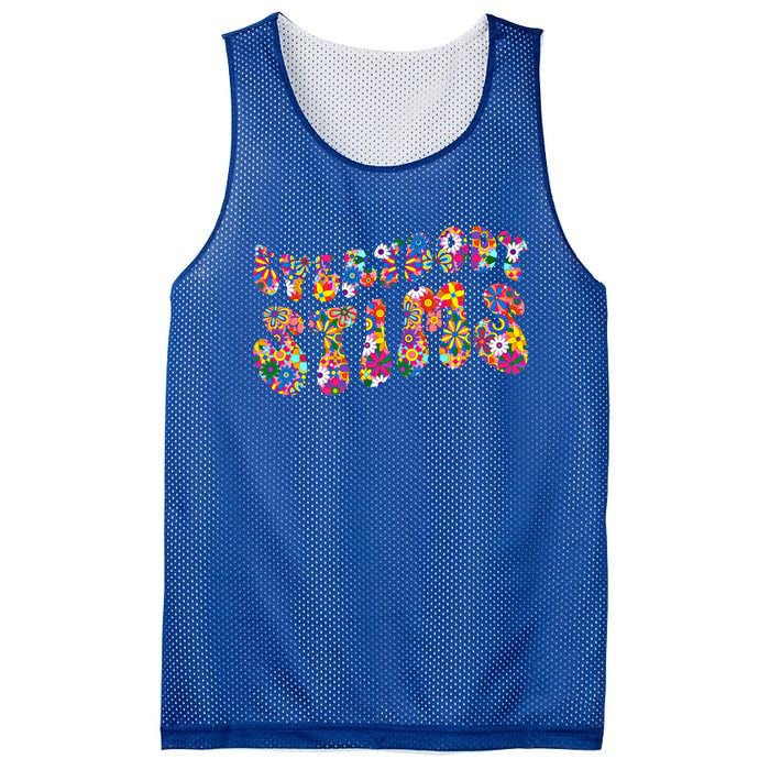 Everybody Stims Floral Neurodiversity Acceptance Sped Autism Gift Mesh Reversible Basketball Jersey Tank