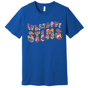 Everybody Stims Floral Neurodiversity Acceptance Sped Autism Gift Premium T-Shirt