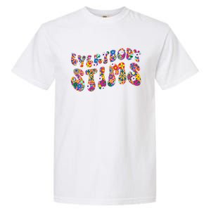 Everybody Stims Floral Neurodiversity Acceptance Sped Autism Gift Garment-Dyed Heavyweight T-Shirt