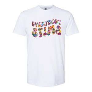 Everybody Stims Floral Neurodiversity Acceptance Sped Autism Gift Softstyle CVC T-Shirt