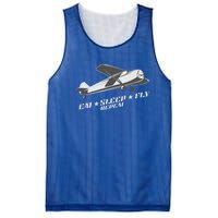 Eat Sleep Fly Repeat Great Gift Mesh Reversible Basketball Jersey Tank