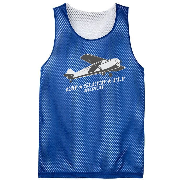 Eat Sleep Fly Repeat Great Gift Mesh Reversible Basketball Jersey Tank