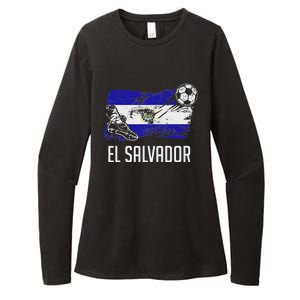 El Salvador Flag Jersey Salvadorean Soccer Team Salvadorean Womens CVC Long Sleeve Shirt