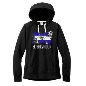 El Salvador Flag Jersey Salvadorean Soccer Team Salvadorean Women's Fleece Hoodie