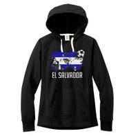 El Salvador Flag Jersey Salvadorean Soccer Team Salvadorean Women's Fleece Hoodie