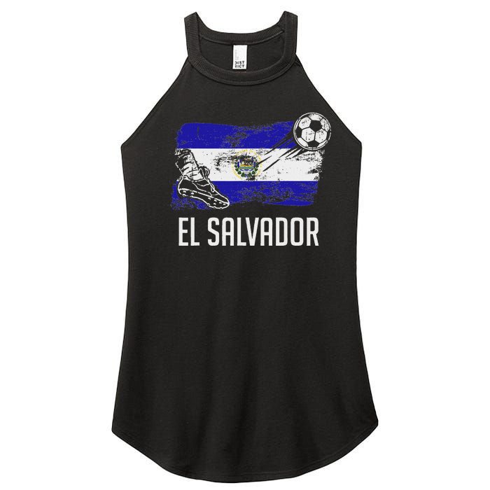 El Salvador Flag Jersey Salvadorean Soccer Team Salvadorean Women's Perfect Tri Rocker Tank