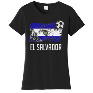 El Salvador Flag Jersey Salvadorean Soccer Team Salvadorean Women's T-Shirt